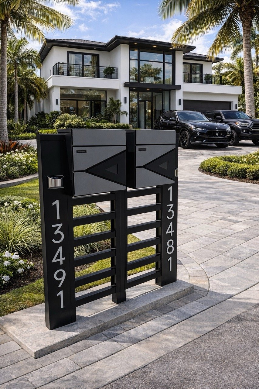 Modern aluminum mailbox example 7