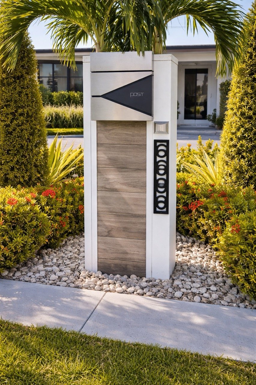 Modern aluminum mailbox example 6