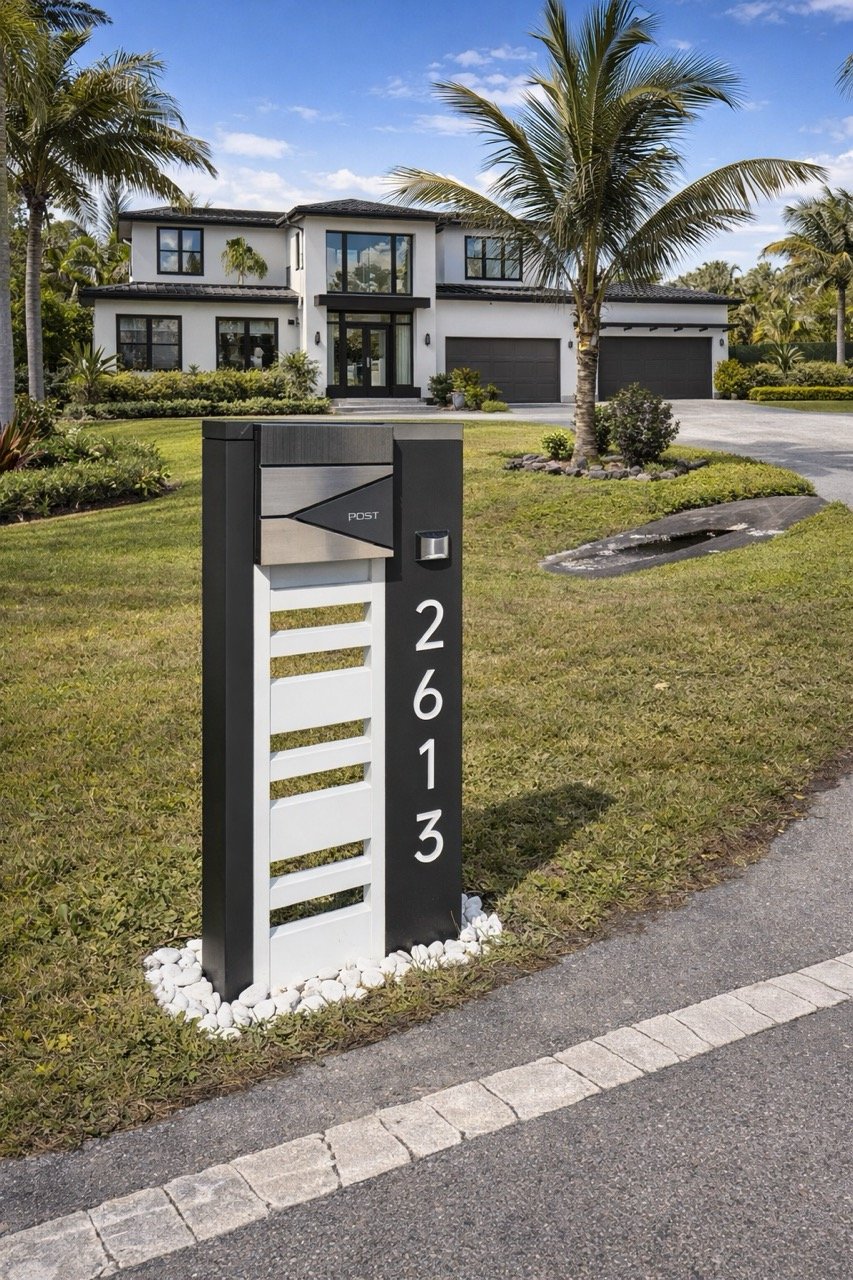 Modern aluminum mailbox example 5