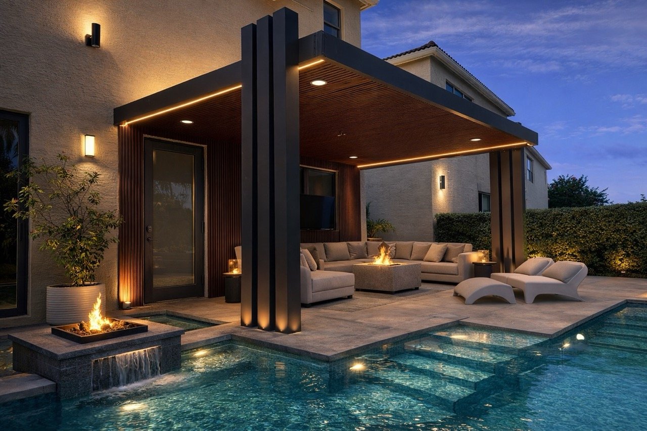 Ultra luxury aluminum pergola design example 2