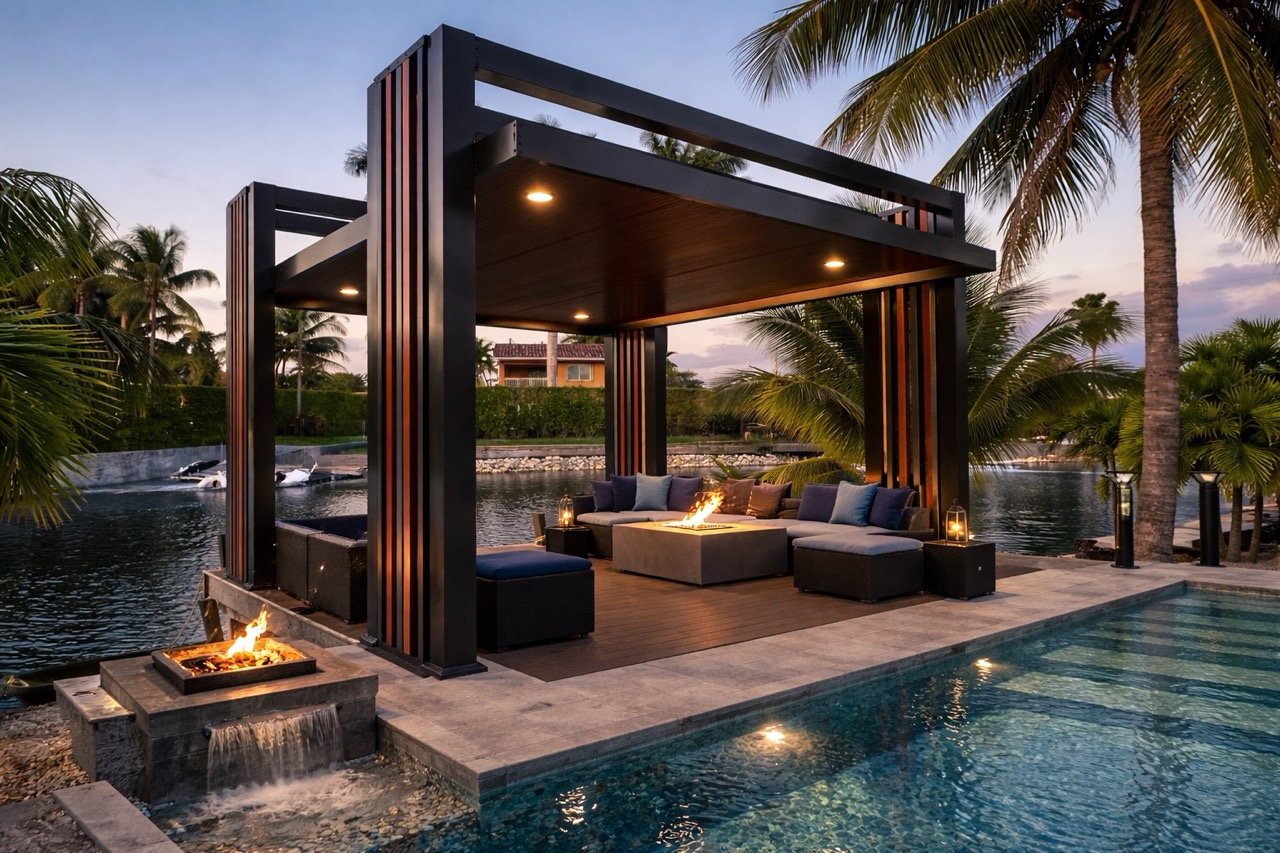 Ultra luxury aluminum pergola design example 1