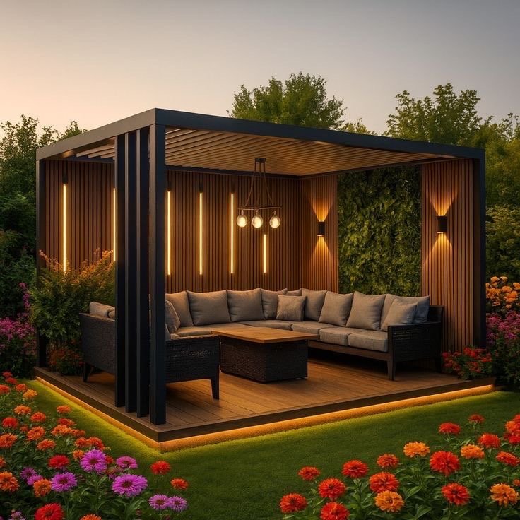 Ultra luxury aluminum pergola design example 3