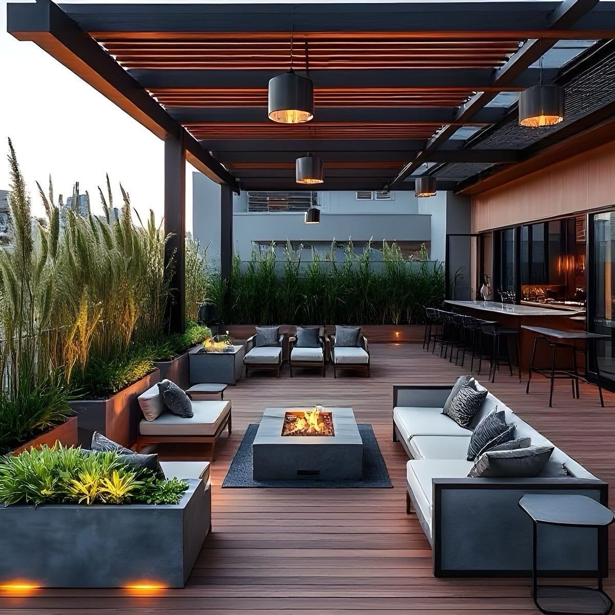 Ultra luxury aluminum pergola design example 7