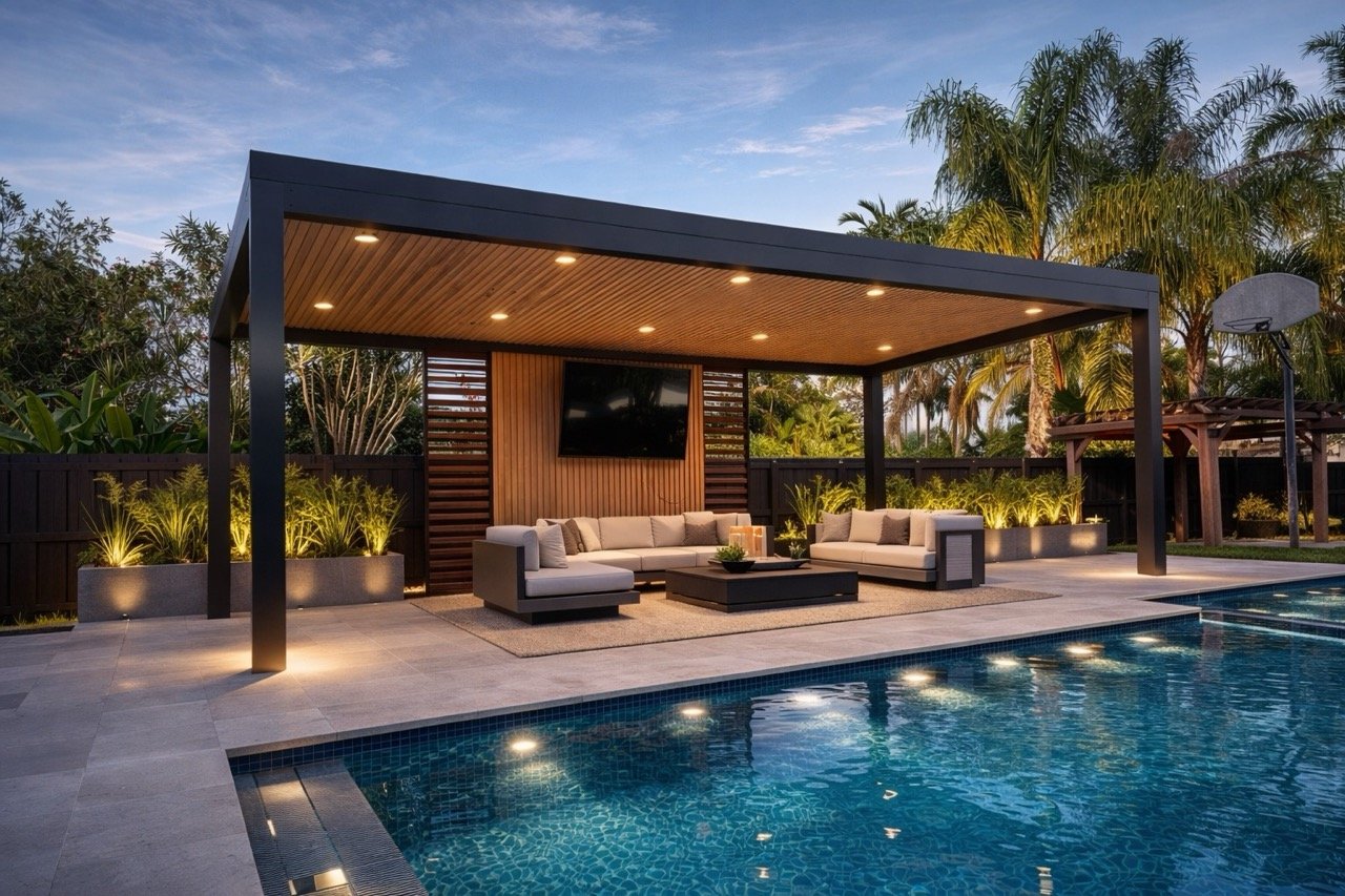 Ultra luxury aluminum pergola design example 11