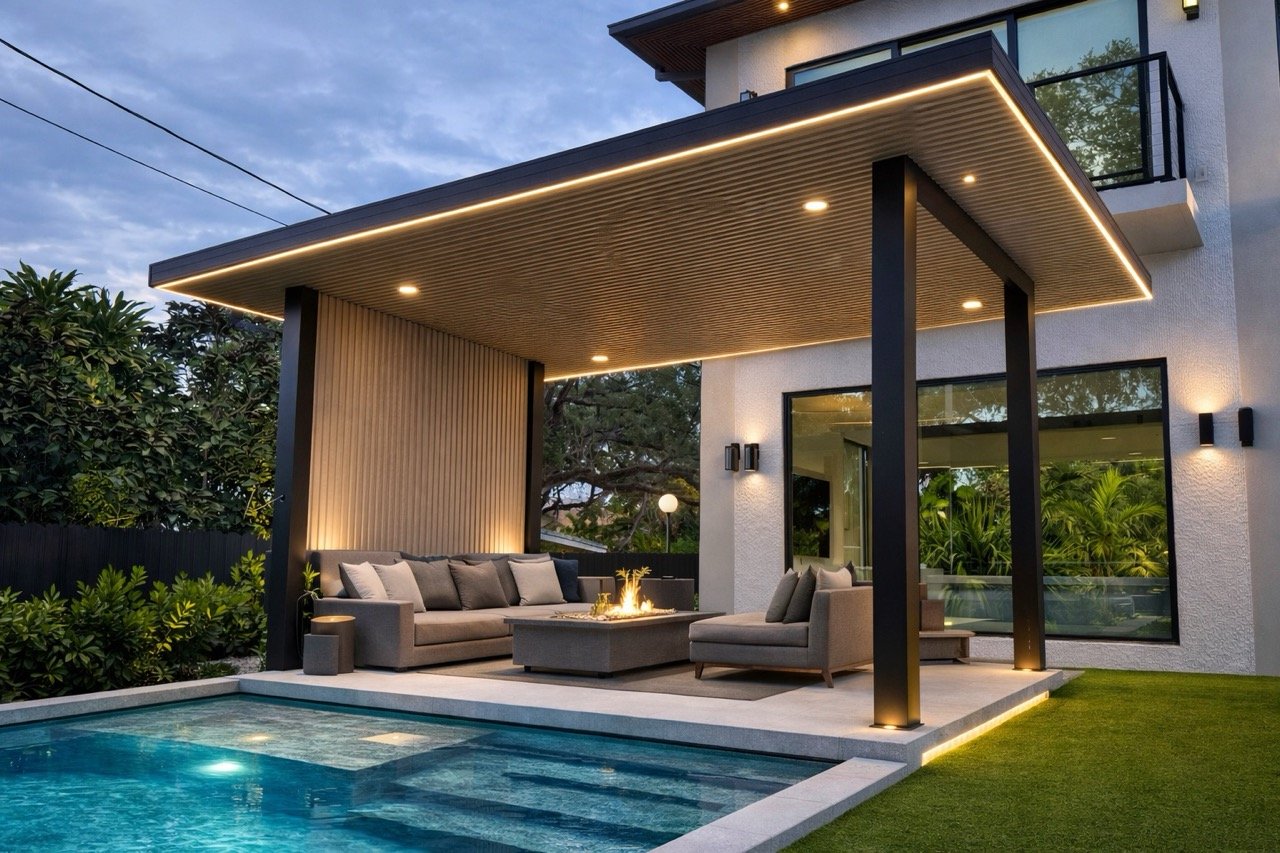 Ultra luxury aluminum pergola design example 13