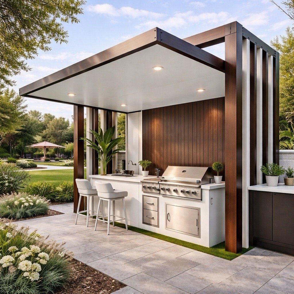 Exclusive pergola design by Fast Metal Roofs example 6