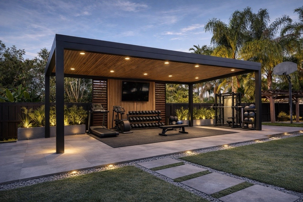 Modern backyard gym design example 3