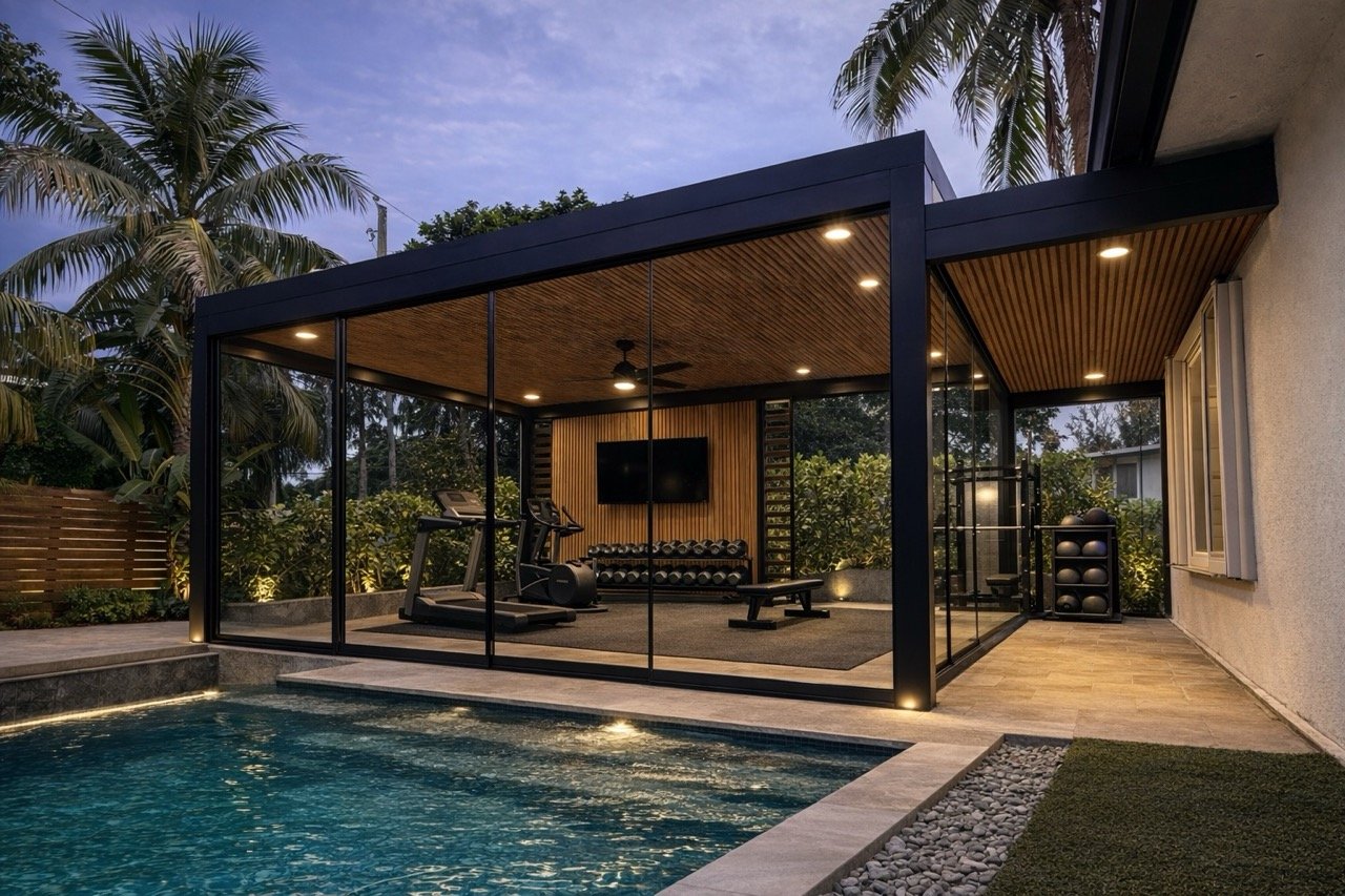 Modern backyard gym design example 2