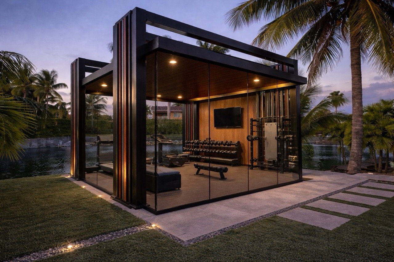 Modern backyard gym design example 1