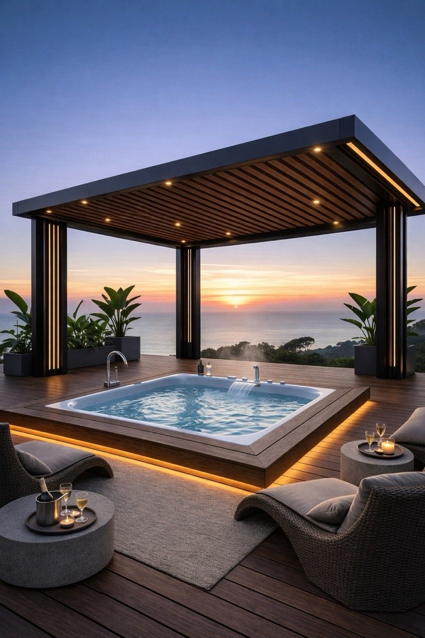Modern backyard sauna design example 3