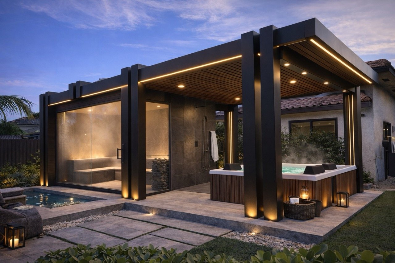 Modern backyard sauna design example 5